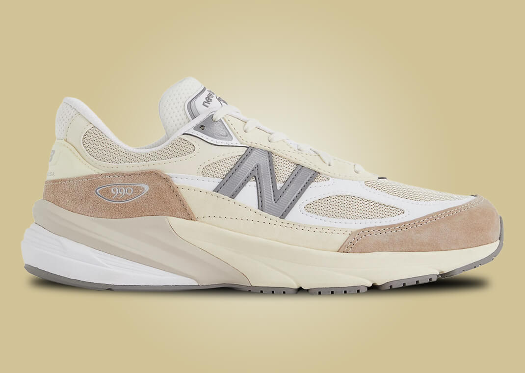 The New Balance 990v6 Made in USA Cream Tan Releases July 2023
