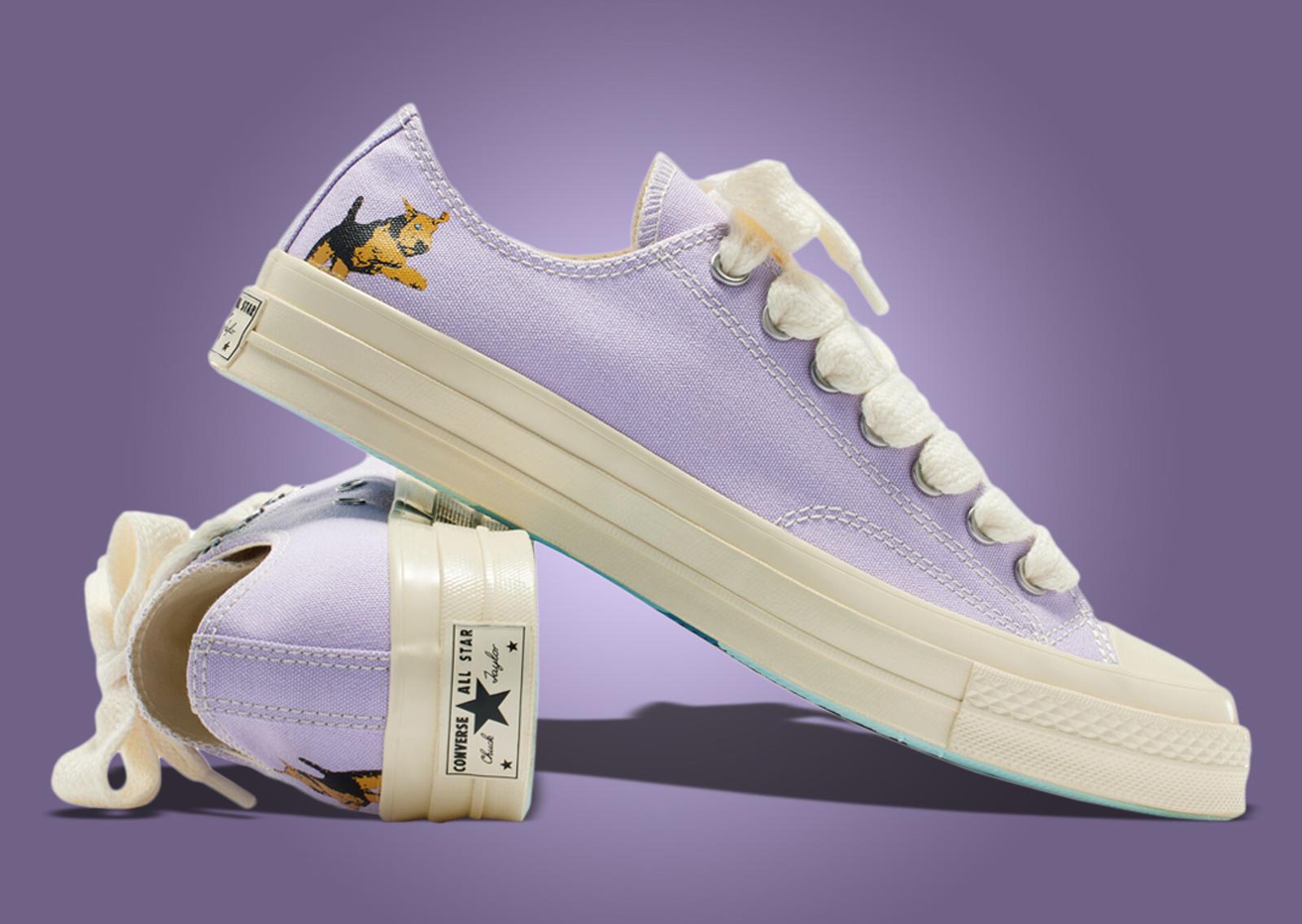 Golf le FLEUR* x Converse Chuck 70 Ox Darryl Orchid Petal Lateral and Heel