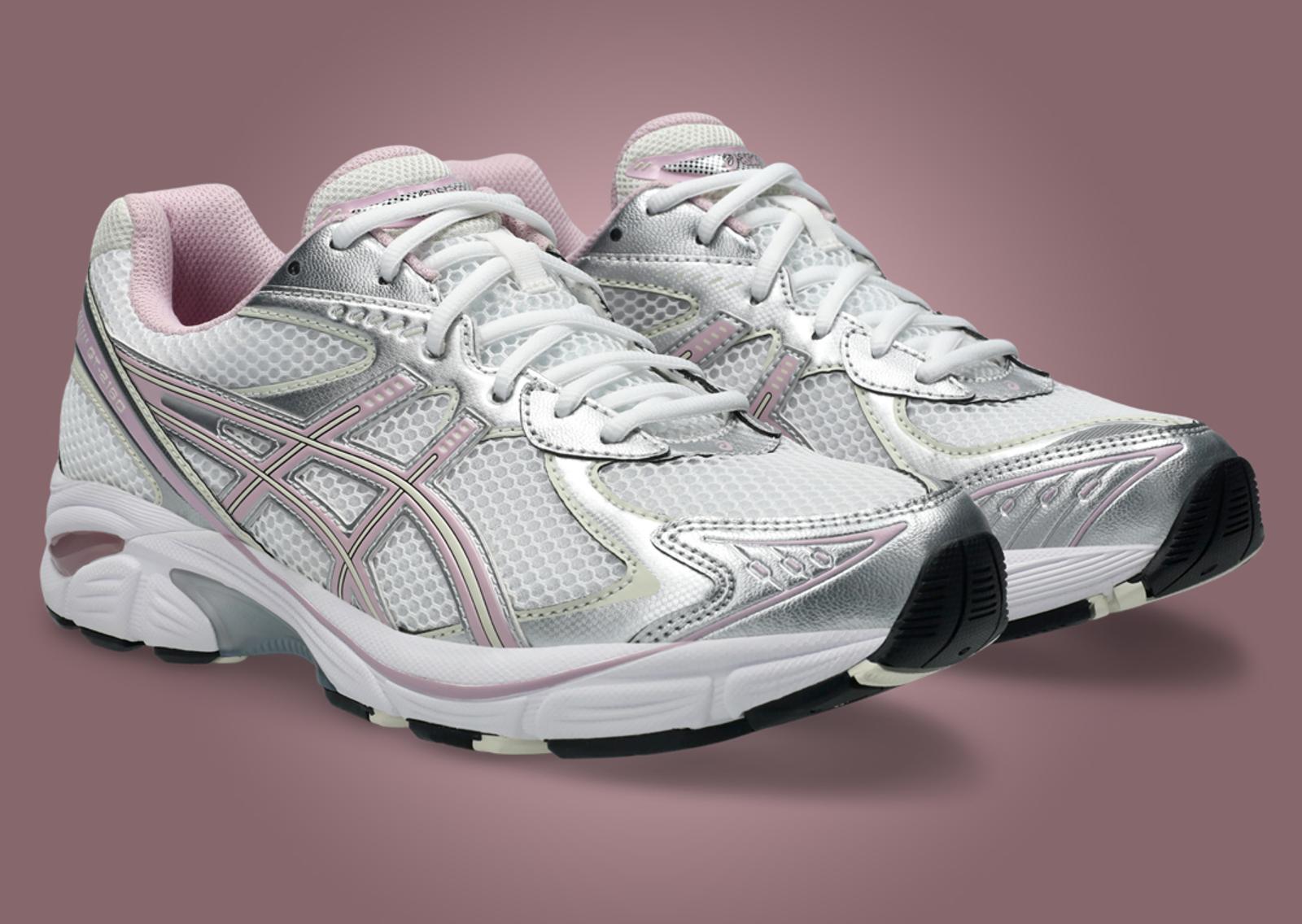 Asics GT-2160 Metallic Silver Pink Angle