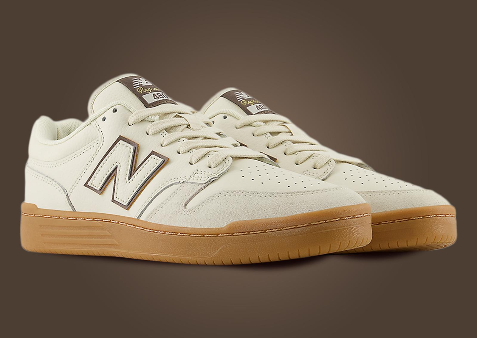 Andrew Reynolds x New Balance Numeric 480 Sea Salt Brown Angle