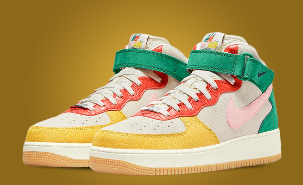 Bright Colors Accent This Nike Air Force 1 Mid