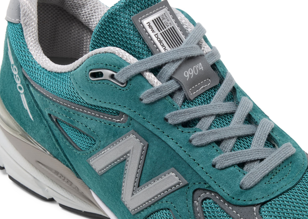 The New Balance 990v4 Made In USA Goes Teal for the Summer display picture 1