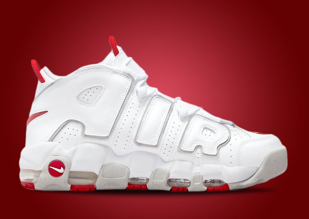 Air uptempo white outlet varsity red