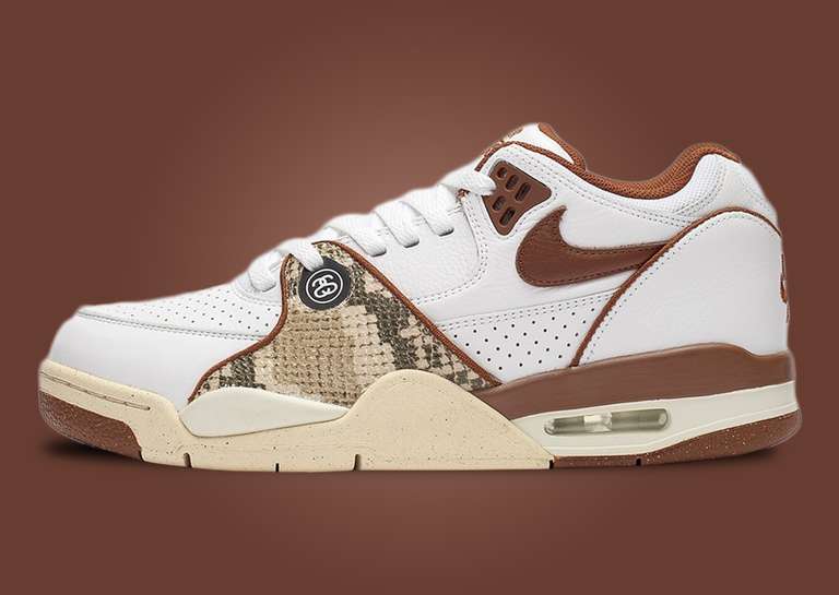 Stussy x Nike Air Flight 89 Low SP White Pecan Lateral