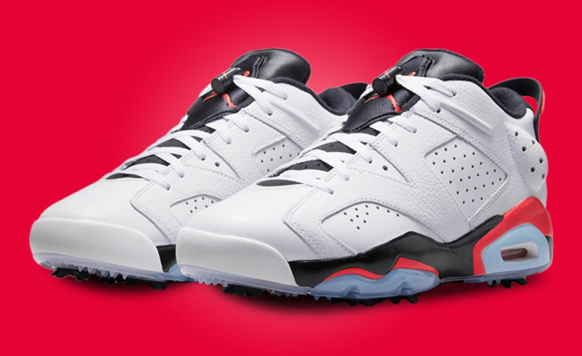 This Air Jordan 6 Low Golf Comes In A Classic White Black Infrared 23 Colorway
