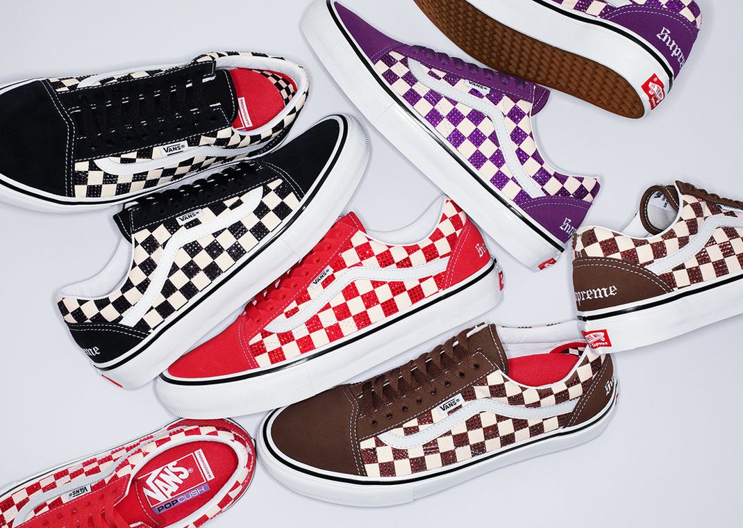 Vans x cheap supreme rose