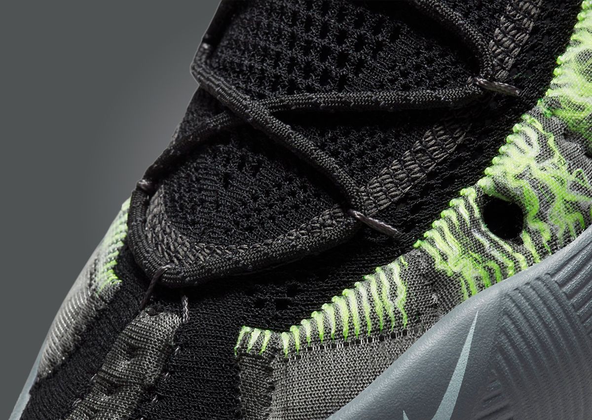 Neon Greens Highlight The Nike ISPA Sense Flyknit Black Smoke Grey