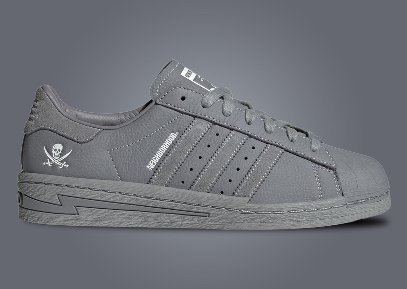 NEIGHBORHOOD x adidas Superstar Grey Lateral