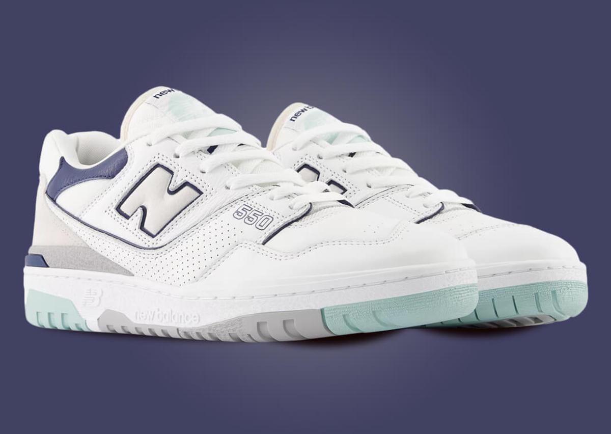 New Balance Dips the 550 in White Teal Aqua