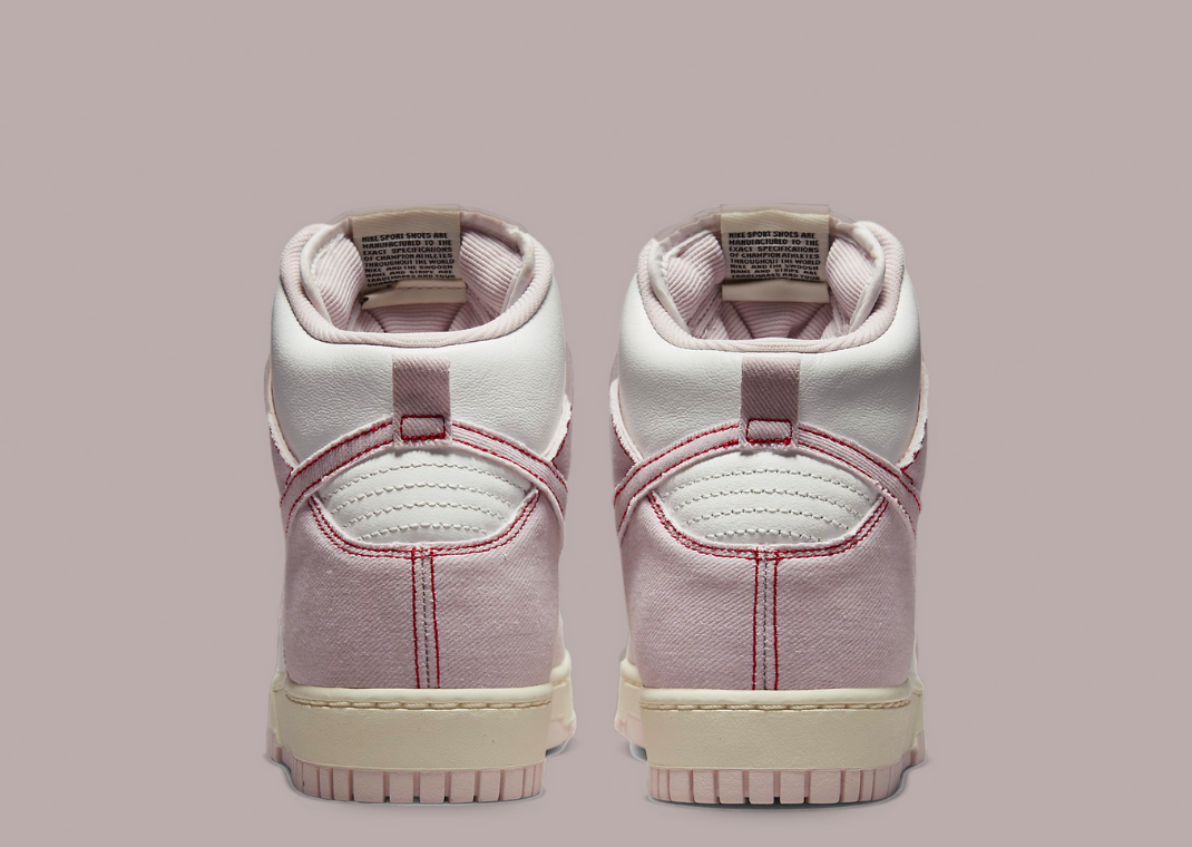 Barely Rose Denim Accents This Nike Dunk High 85