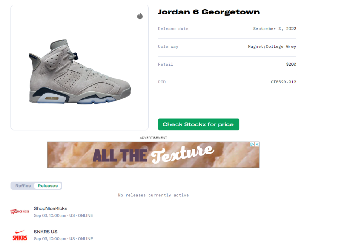Air Jordan 6 Retro Georgetown Release Guide