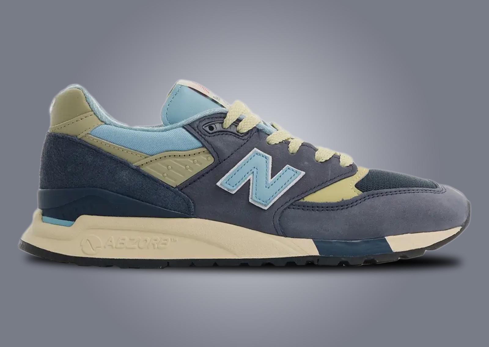 New Balance 998 Made in USA NB Navy Chrome Blue Lateral