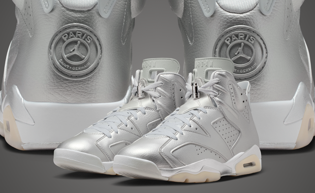 Where to Buy the PSG x Air Jordan 6 Metallic Silver
