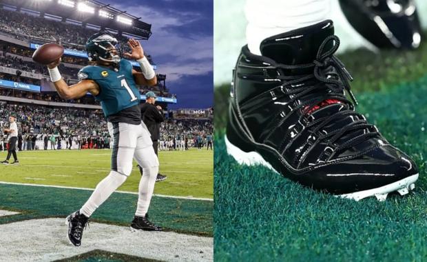 Jalen Hurts Wears Air Jordan 11 Love Hurts PE