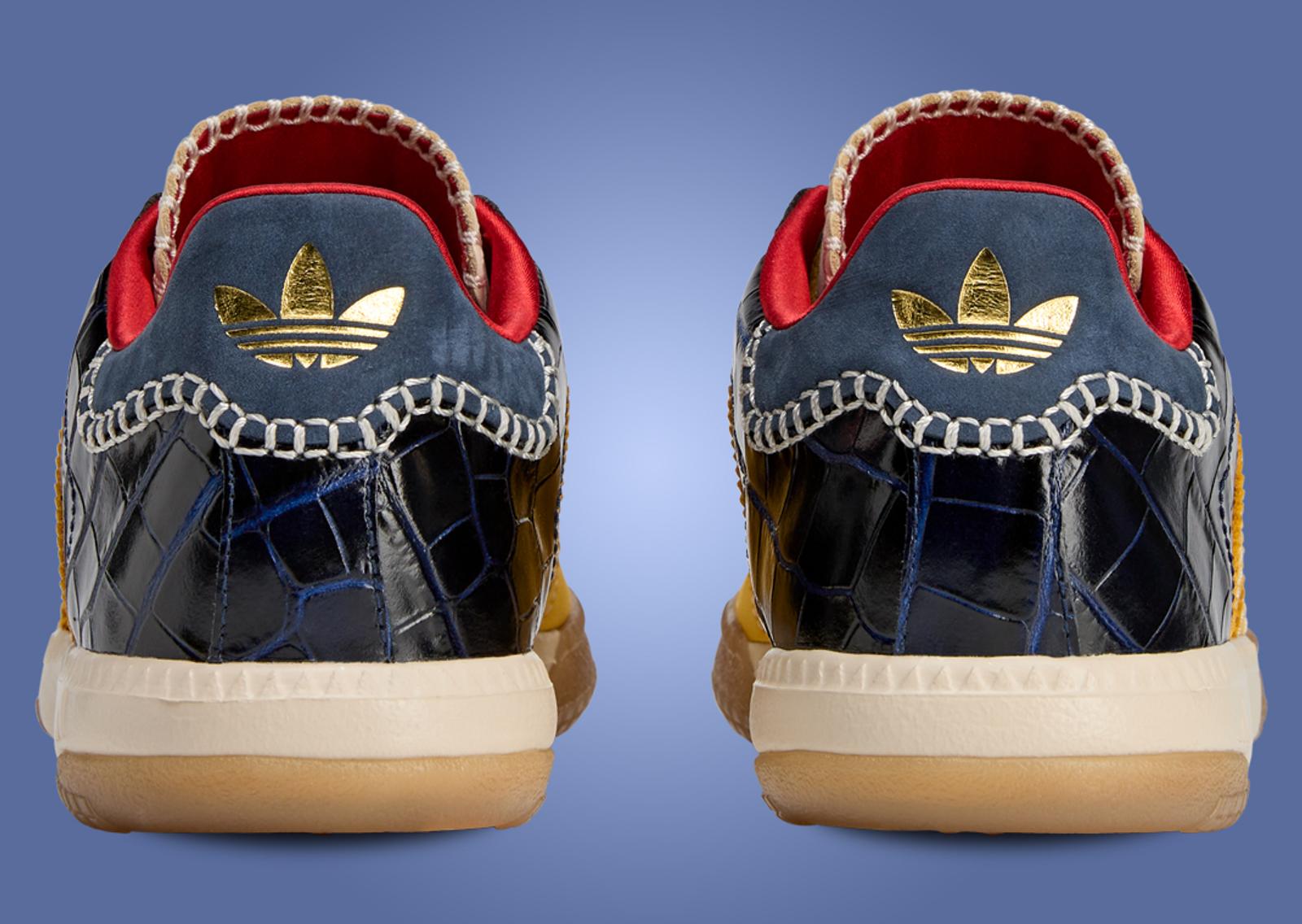 Wales Bonner x adidas Samba Millennium Yellow Navy Back