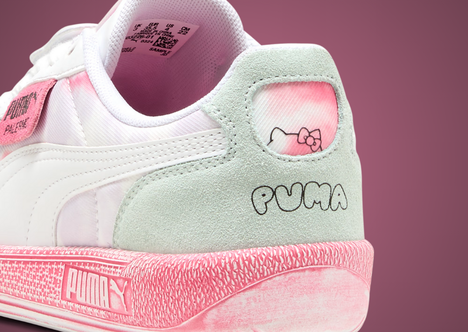 Hello Kitty x Puma Palermo My Melody (GS) Heel Detail