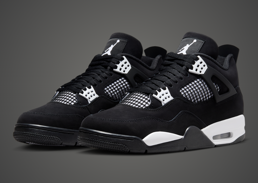 air jordan 4 black white