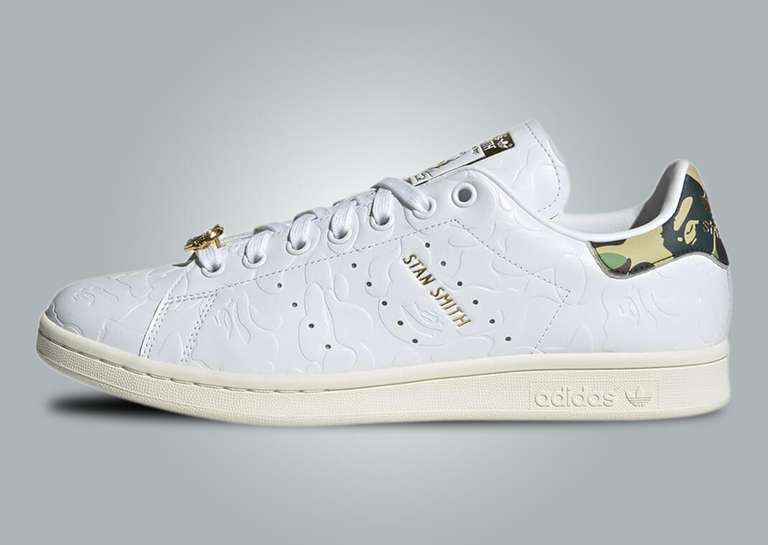 BAPE x adidas Stan Smith Cloud White Left Side Lateral