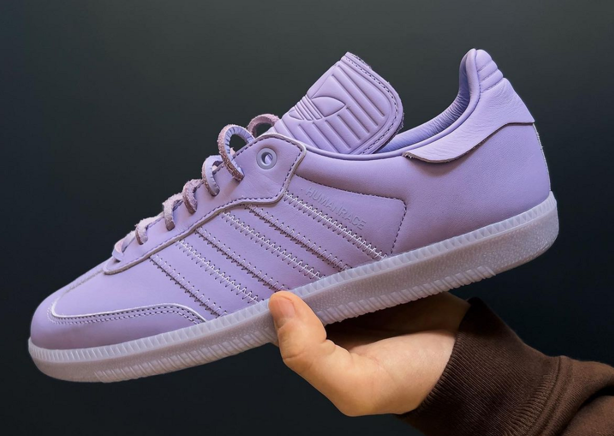 Purple Hues Cover The Pharrell Williams x adidas Humanrace Samba