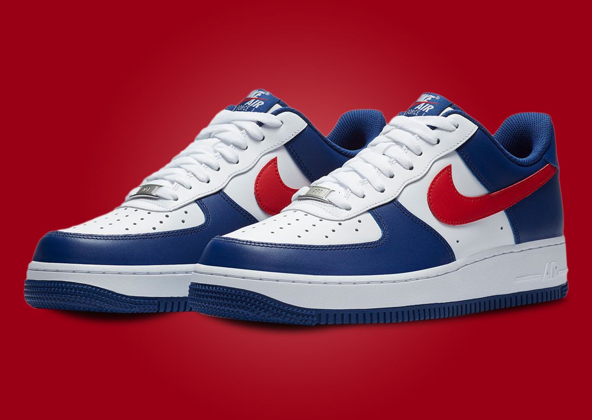 Nike air force 1 low red white and blue Clearance