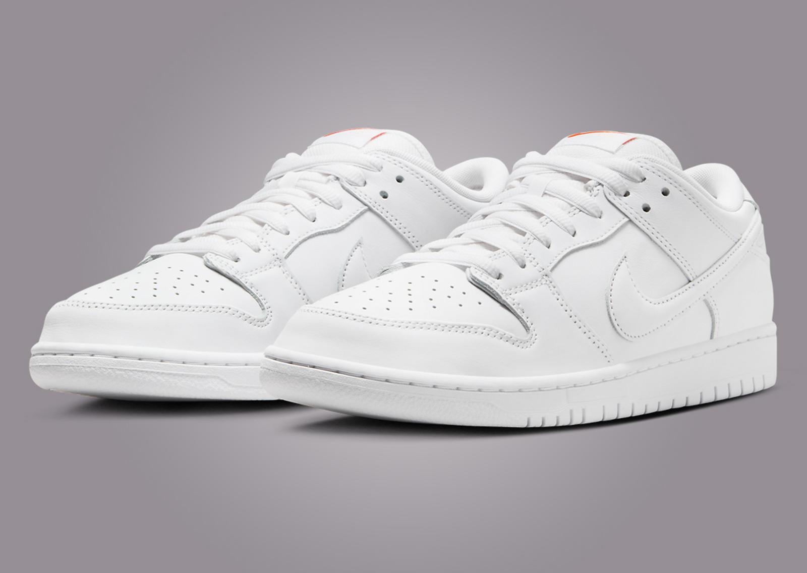 Nike SB Dunk Low ISO Triple White Angle