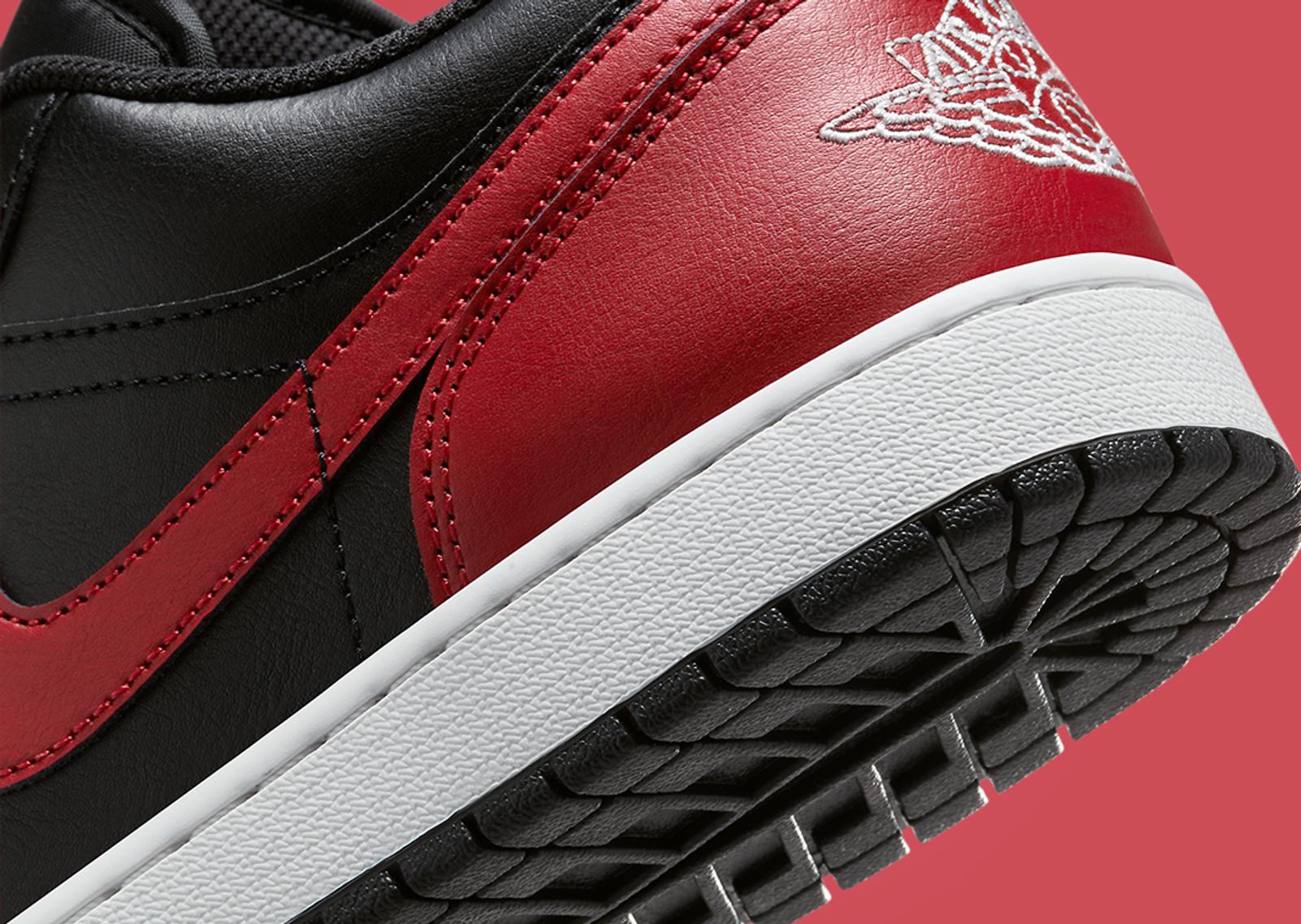 Air Jordan 1 Low Bred Twist Heel Detail