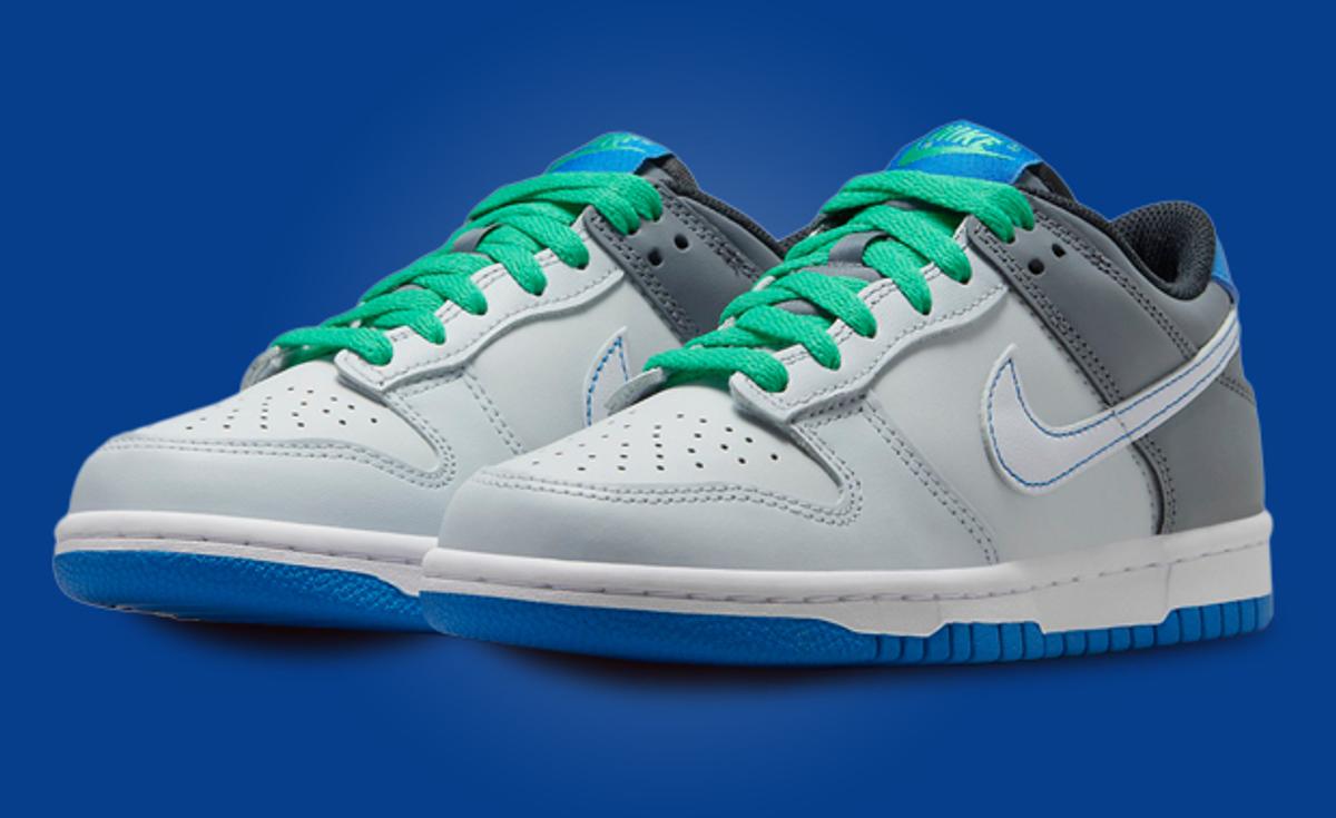 Shades Of Grey Blue And Green Dress This Kids Exclusive Nike Dunk Low