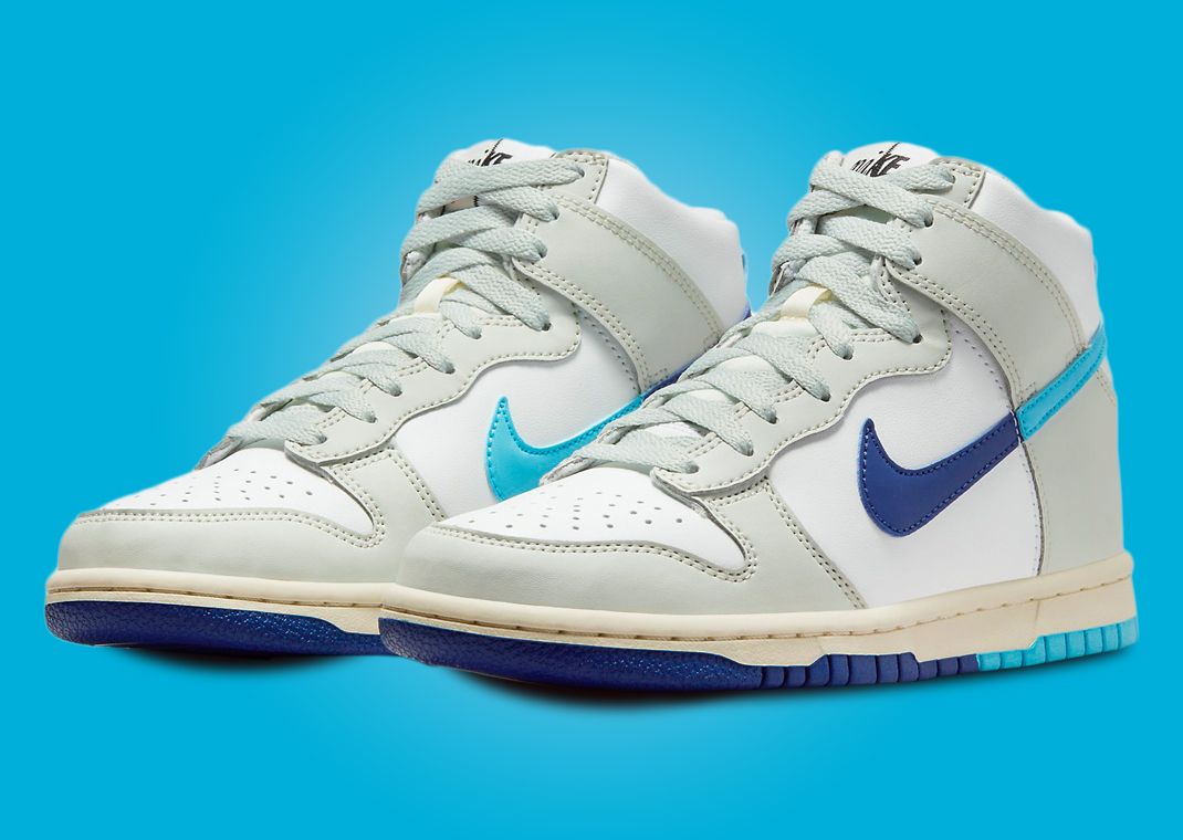 The Nike Dunk High Split Summit White Baltic Blue Deep Royal