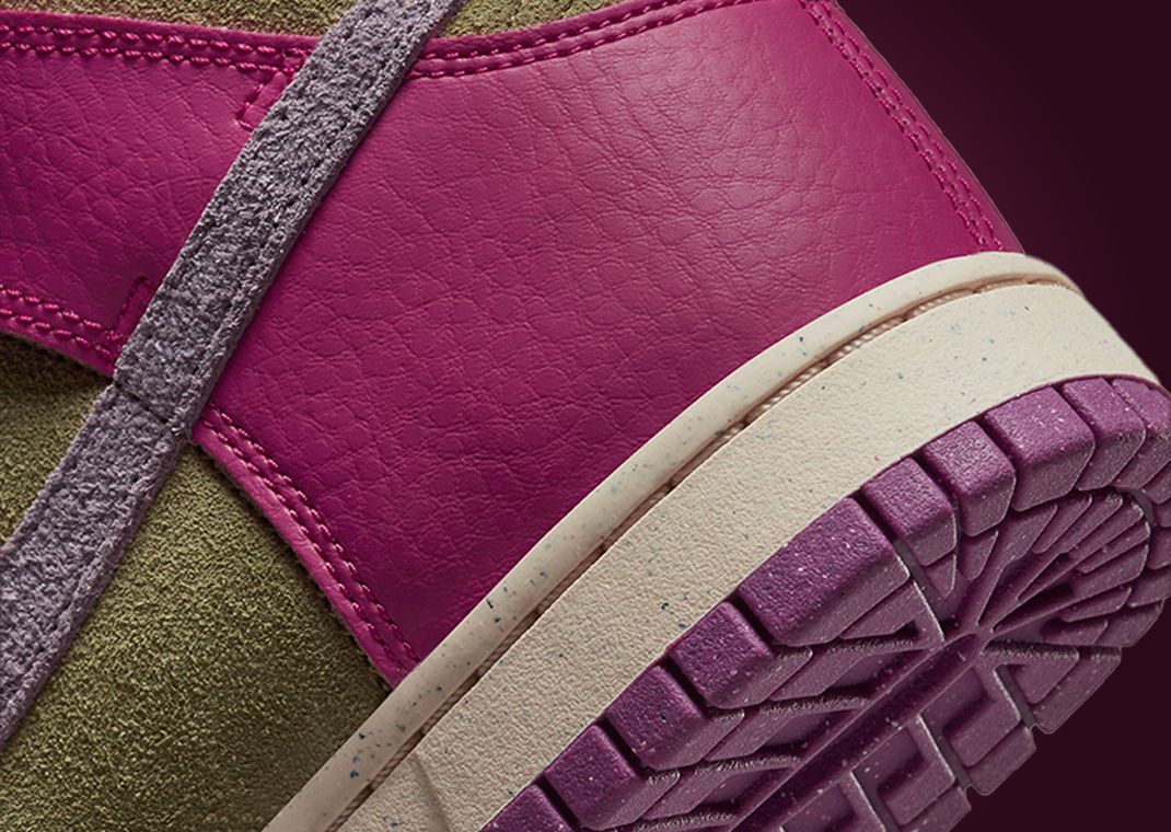 This Nike Dunk High Comes In Dynamic Berry And Pilgrim