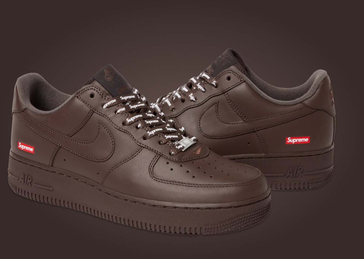 The Supreme x Nike Air Force 1 Baroque Brown Releases November 2023