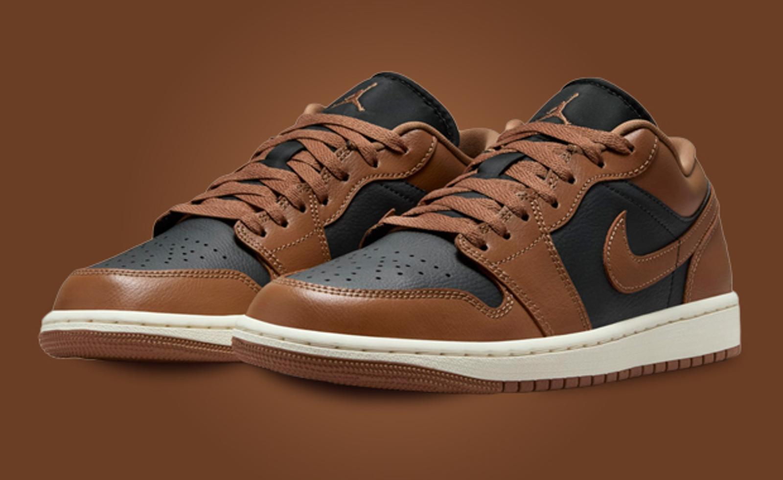 The Women's Air Jordan 1 Low Black Archaeo Brown Releases July 2024