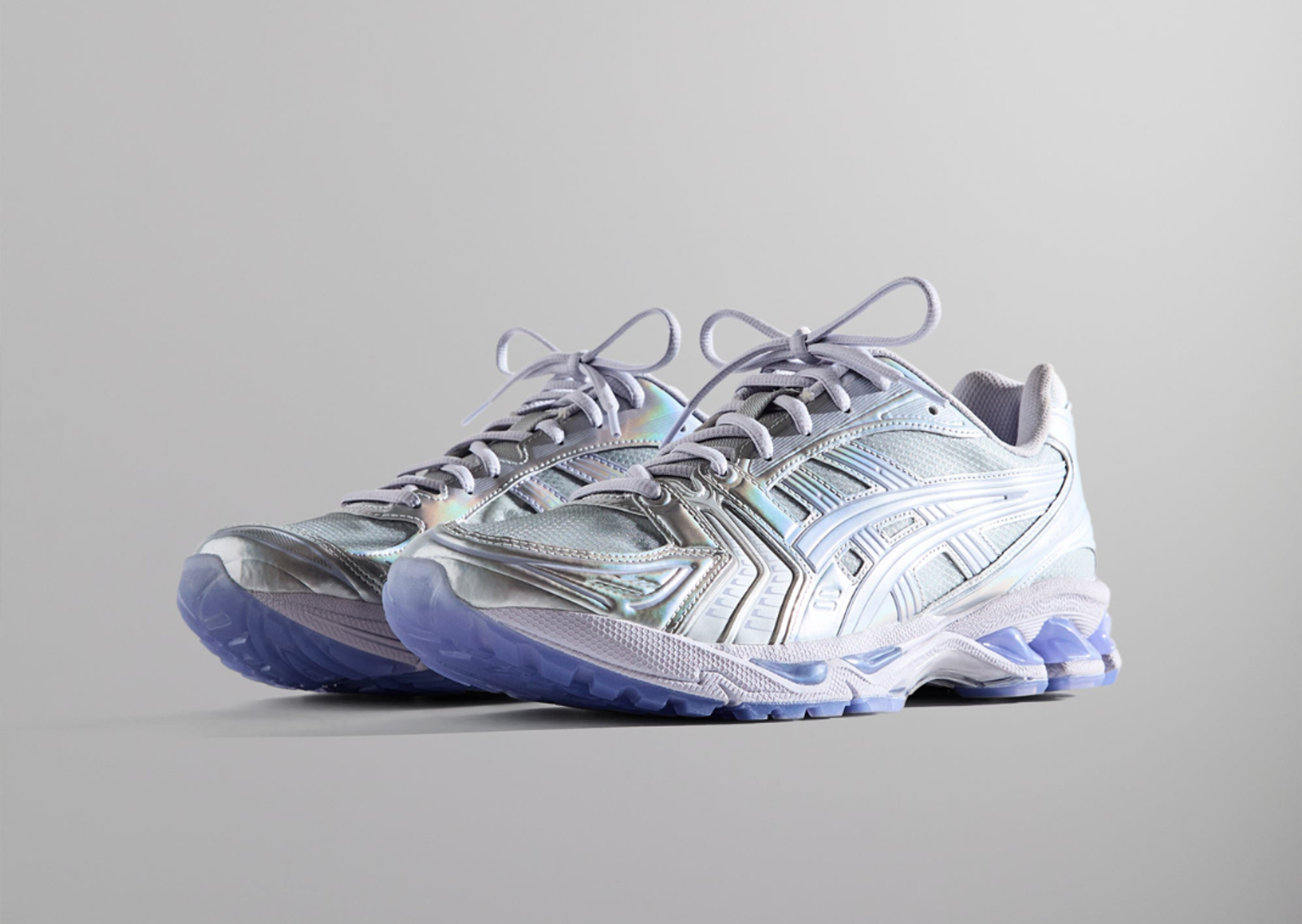 Kith x Marvel Super Villains x Asics Gel-Kayano 14 Silver Surfer Angle