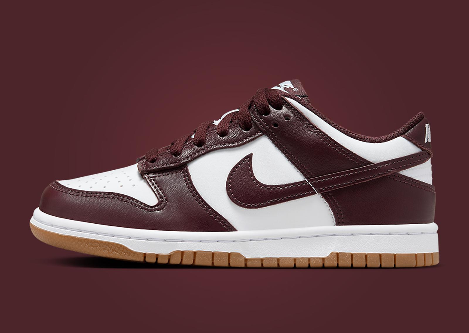 Nike Dunk Low Burgundy Crush Gum (GS) Lateral