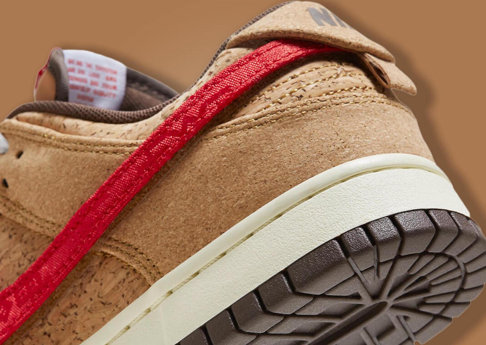 CLOT x Nike Dunk Low SP Flax Lateral Heel