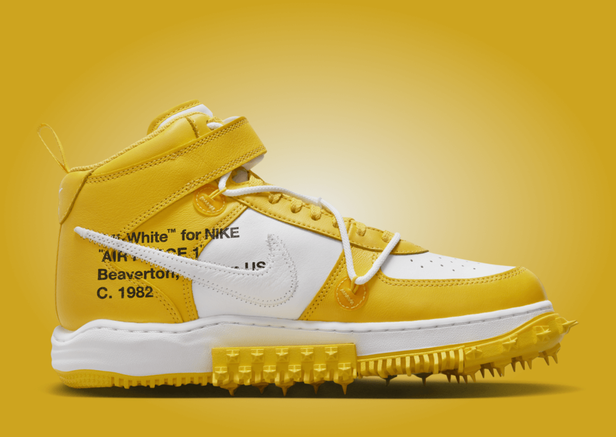 Off-White x Nike Air Force 1 Mid 'White/Yellow' Instagram Images