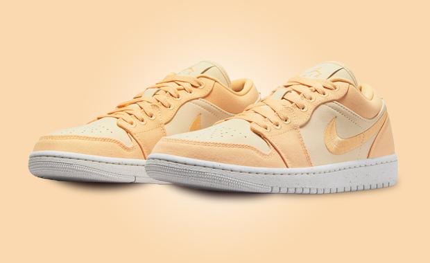 Celestial Gold Covers This Canvas Air Jordan 1 Low SE