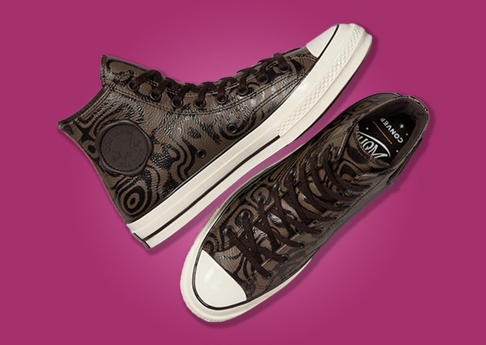 Willy Wonka x Converse Chuck 70 Chocolate Swirl Angle Detail