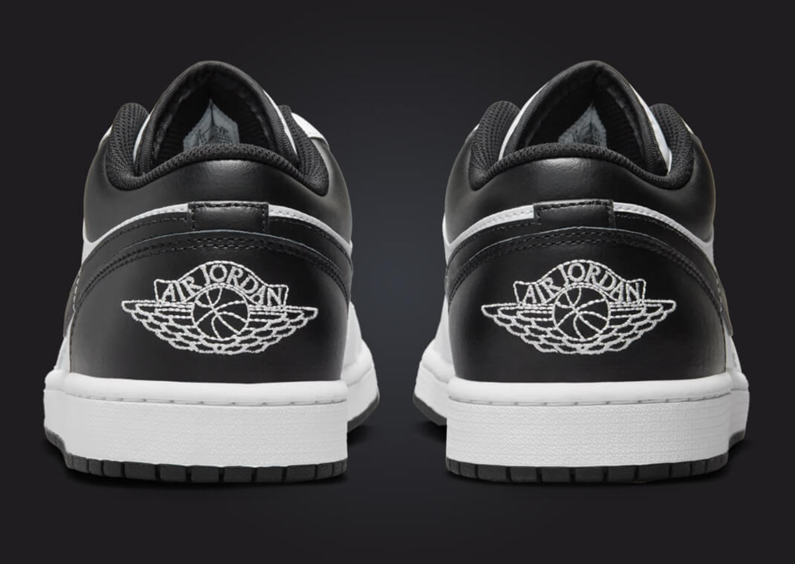 Air Jordan 1 Low White Black Back