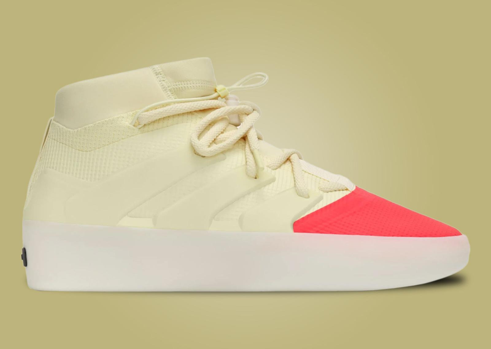 adidas Fear of God 1 Desert Yellow Indiana Red Lateral