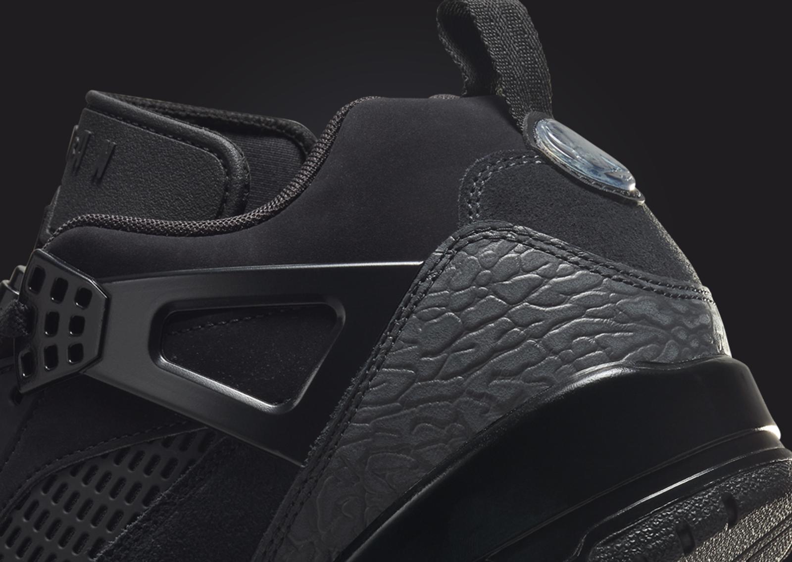 Jordan Spizike Low Black Cat Heel Detail