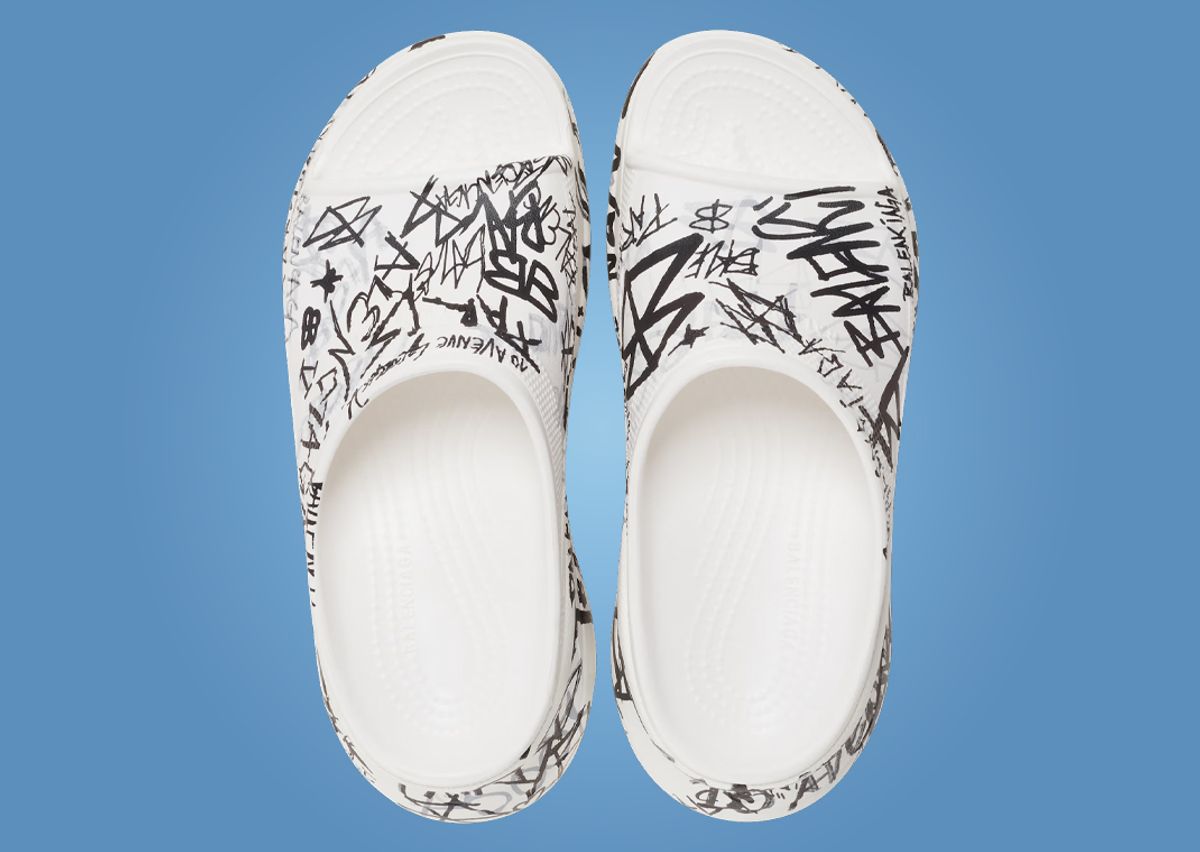 Balenciaga x Crocs Women's Pool Slide Sandal Graffiti Top