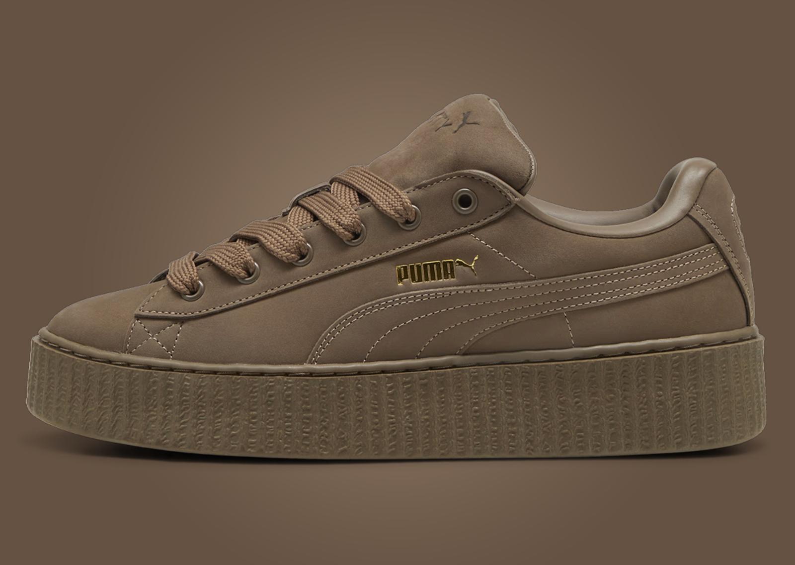 Fenty x Puma Creeper Phatty Nubuck Brown Lateral