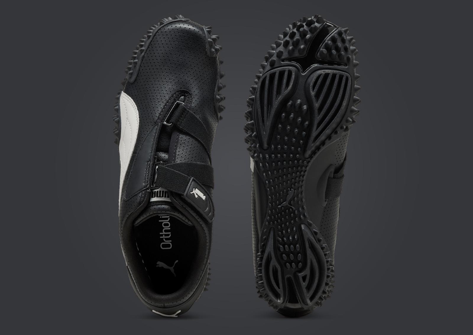 Puma Mostro Perforated Leather Black White Top and Outsole