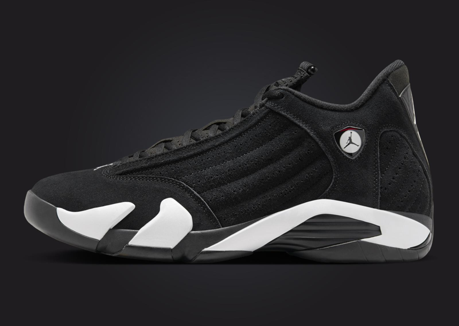 Air Jordan 14 Retro Black White Lateral