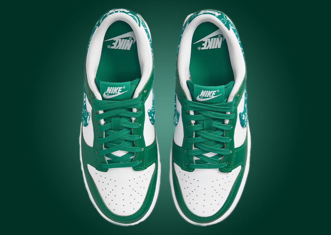 Green Paisley Print Appears On This Nike Dunk Low