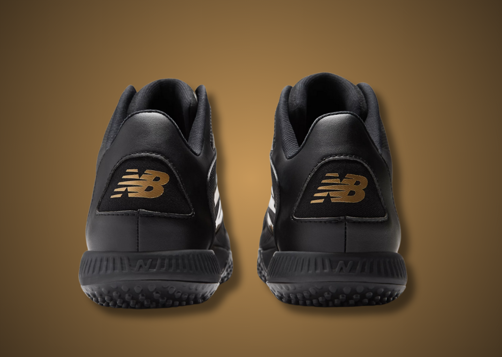 New Balance Ohtani 1 Turf Black Gold Heel