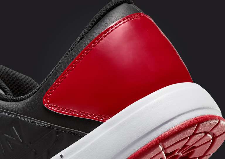 Air Jordan Nu Retro 1 Low Patent Bred Heel
