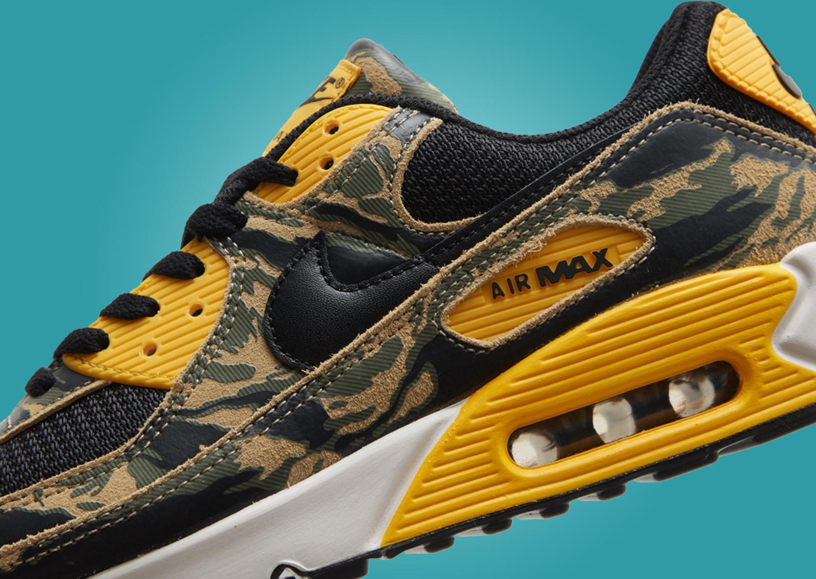 Nike Air Max 90 Camo University Gold Detail