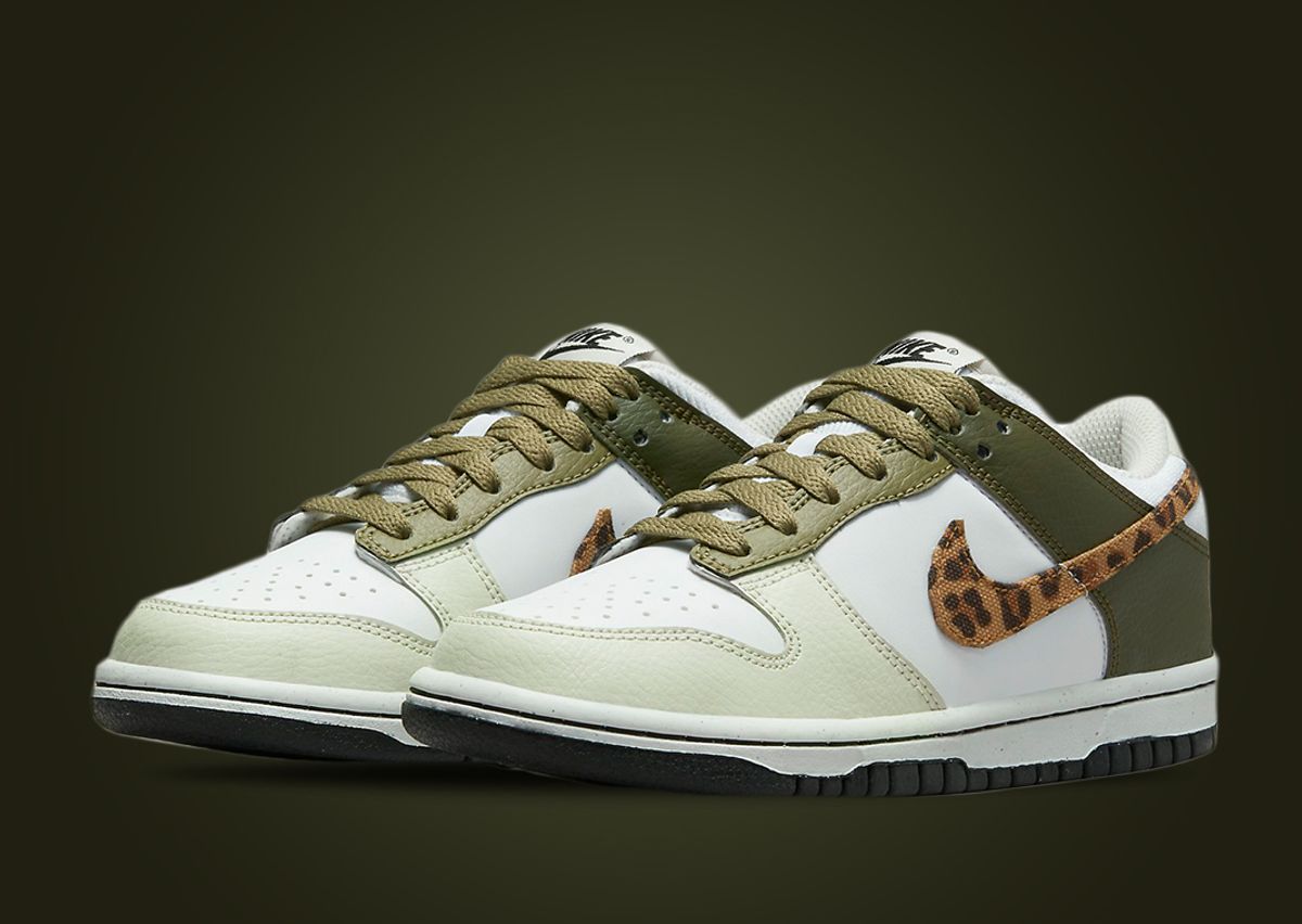 Nike Dunk Low Olive Leopard (GS) Angle