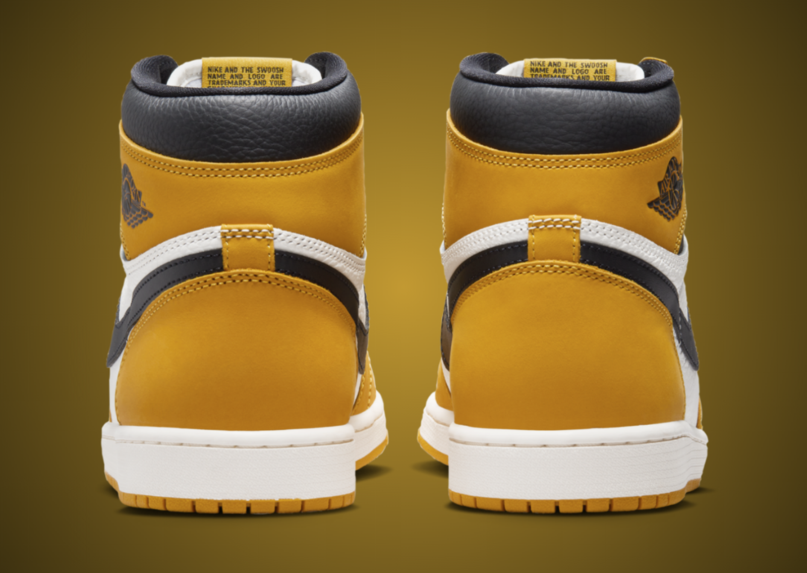 Air Jordan 1 Retro High OG Yellow Ochre Heel